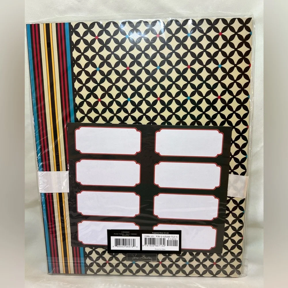 New in Package! Vera Bradley Set of 4 Folders Barcelona